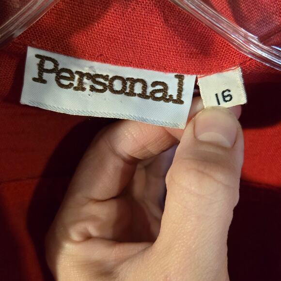 Personal 16 Red Open Blazer/Topper [050] - Picture 7 of 8